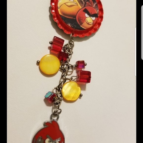 Beaded angry bird keychain/ bagclip - Picture 2 of 4